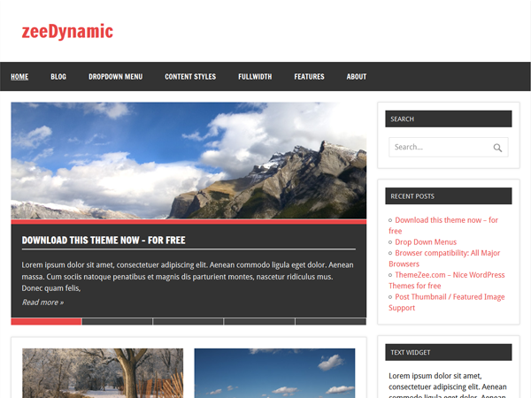 zeeDynamic - Tema Free para WordPress