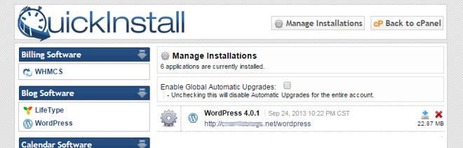 WordPress - QuickInstall